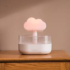 USB Rechargeable Raincloud Humidifier with LED Lights and Rain Sound™